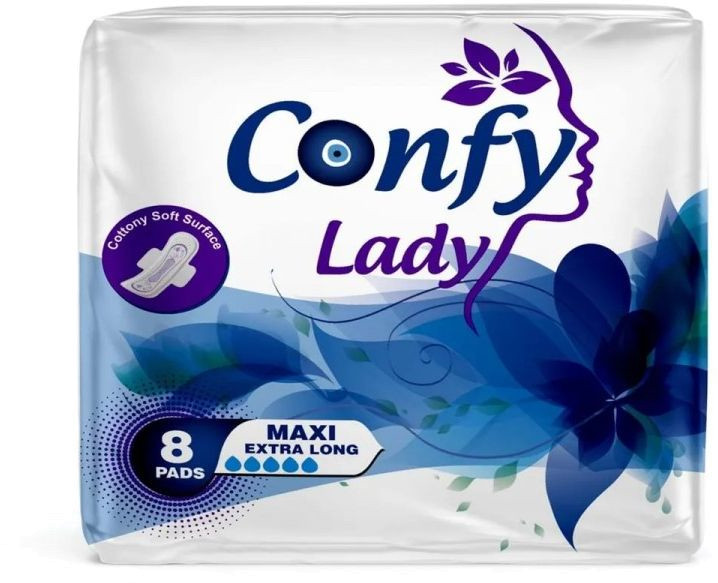 Прокладки MAXI EXTRALONG, 8 шт.Confy Lady Прокладки MAXI EXTRALONG, 8 шт.Confy Lady